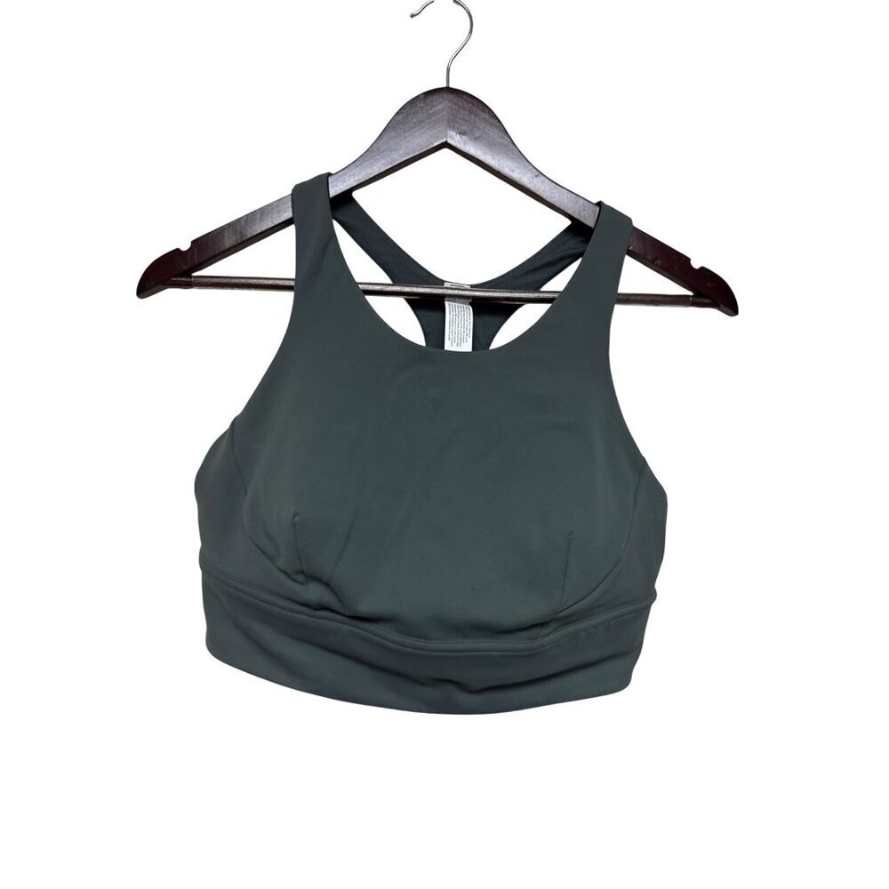 Lululemon Wunder Train Sports Bra Tank Racerback Green Size 12 Athletic